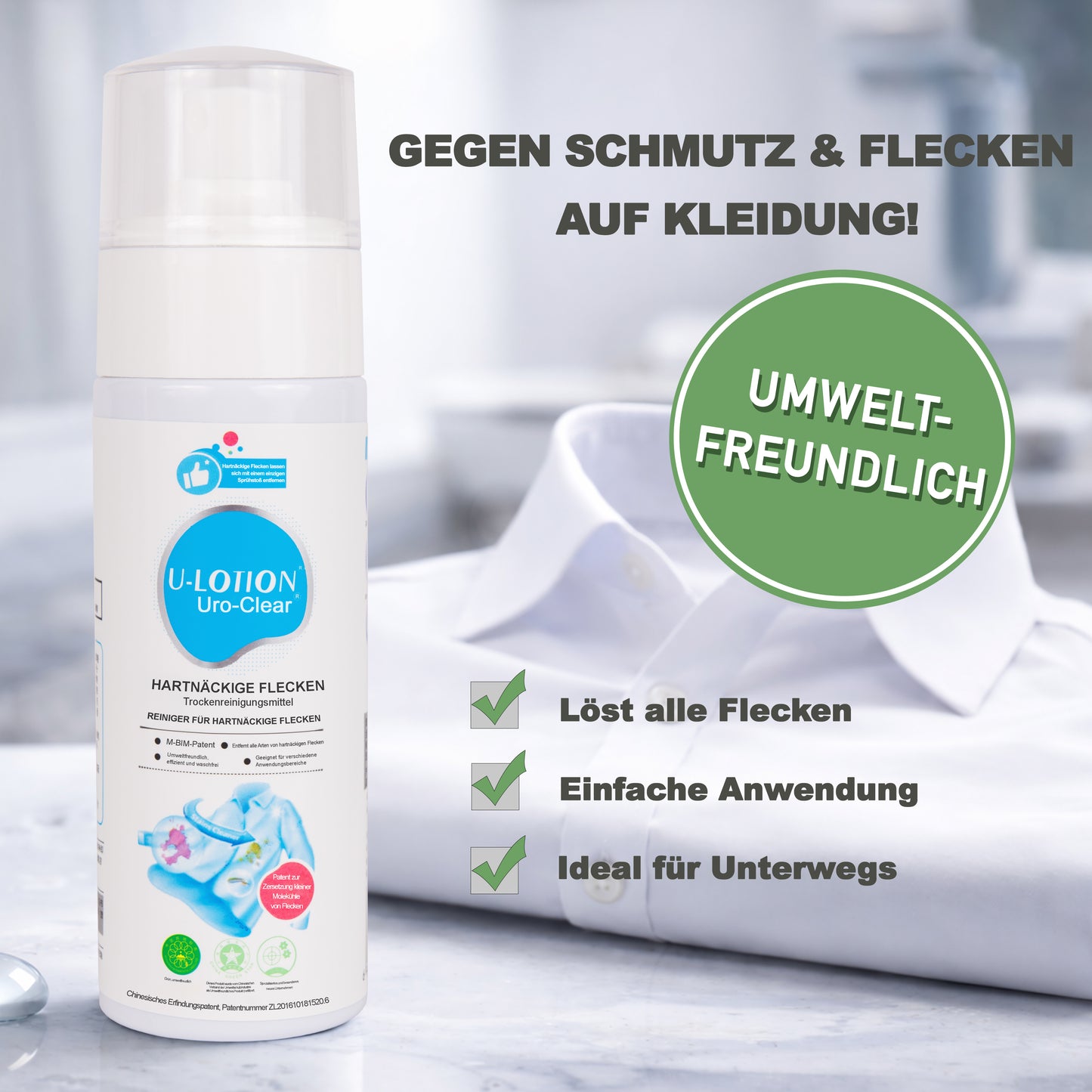 Fleckweg-Spray für unterwegs – sofort sauber, jederzeit bereit